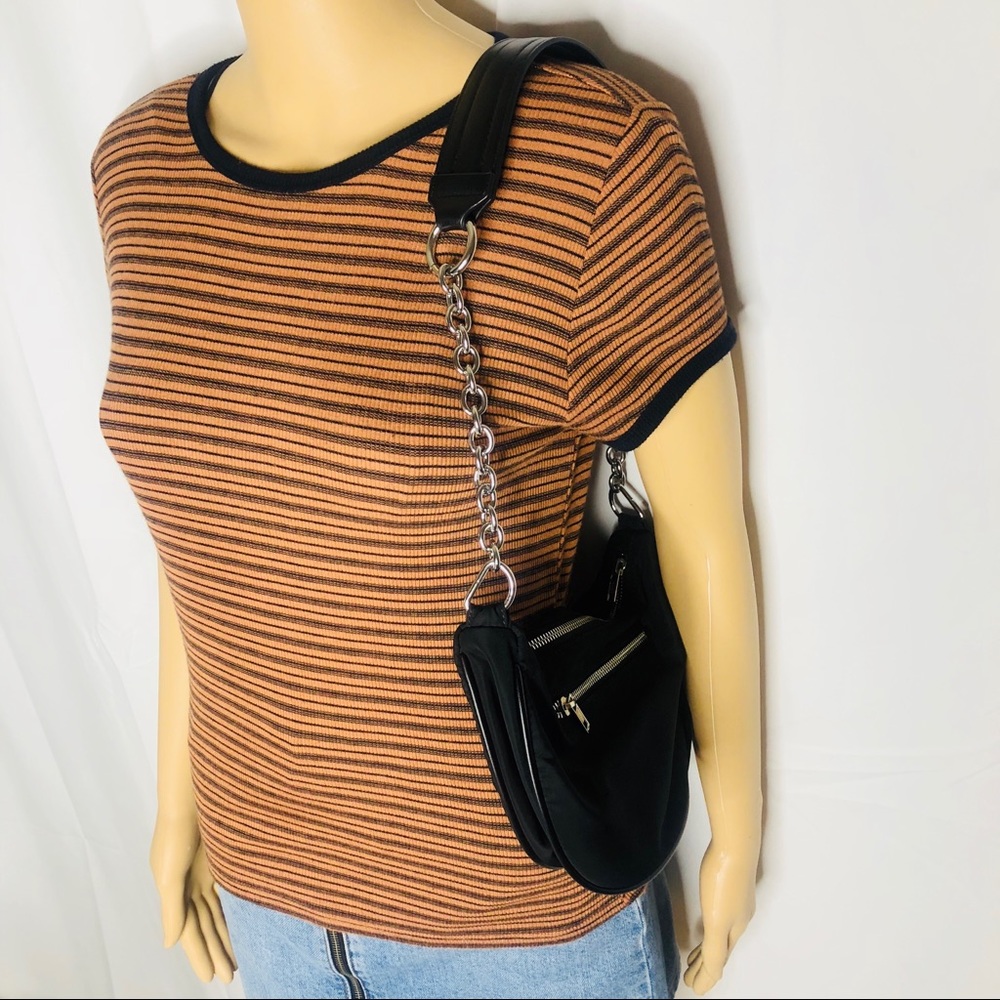 SOLD Brandy Melville Black Nylon Shoulder Bag - Picture 3 of 9